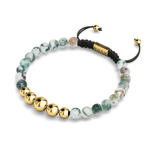 Baumachat | Gold | Balance Edelstein Makramee Armband